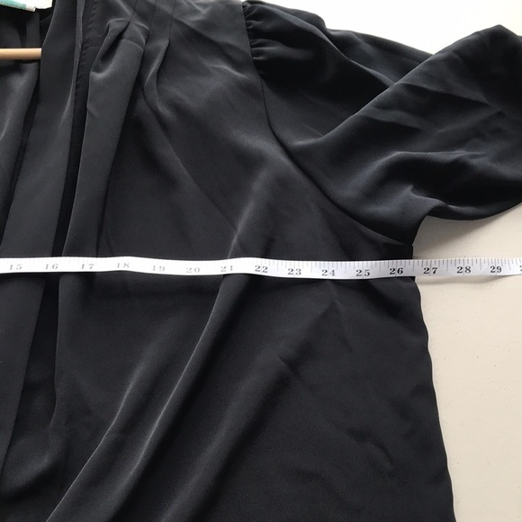 VINTAGE Michel Antoni black oversized skirt jacket open cardigan half sleeve 14 - Picture 6 of 9